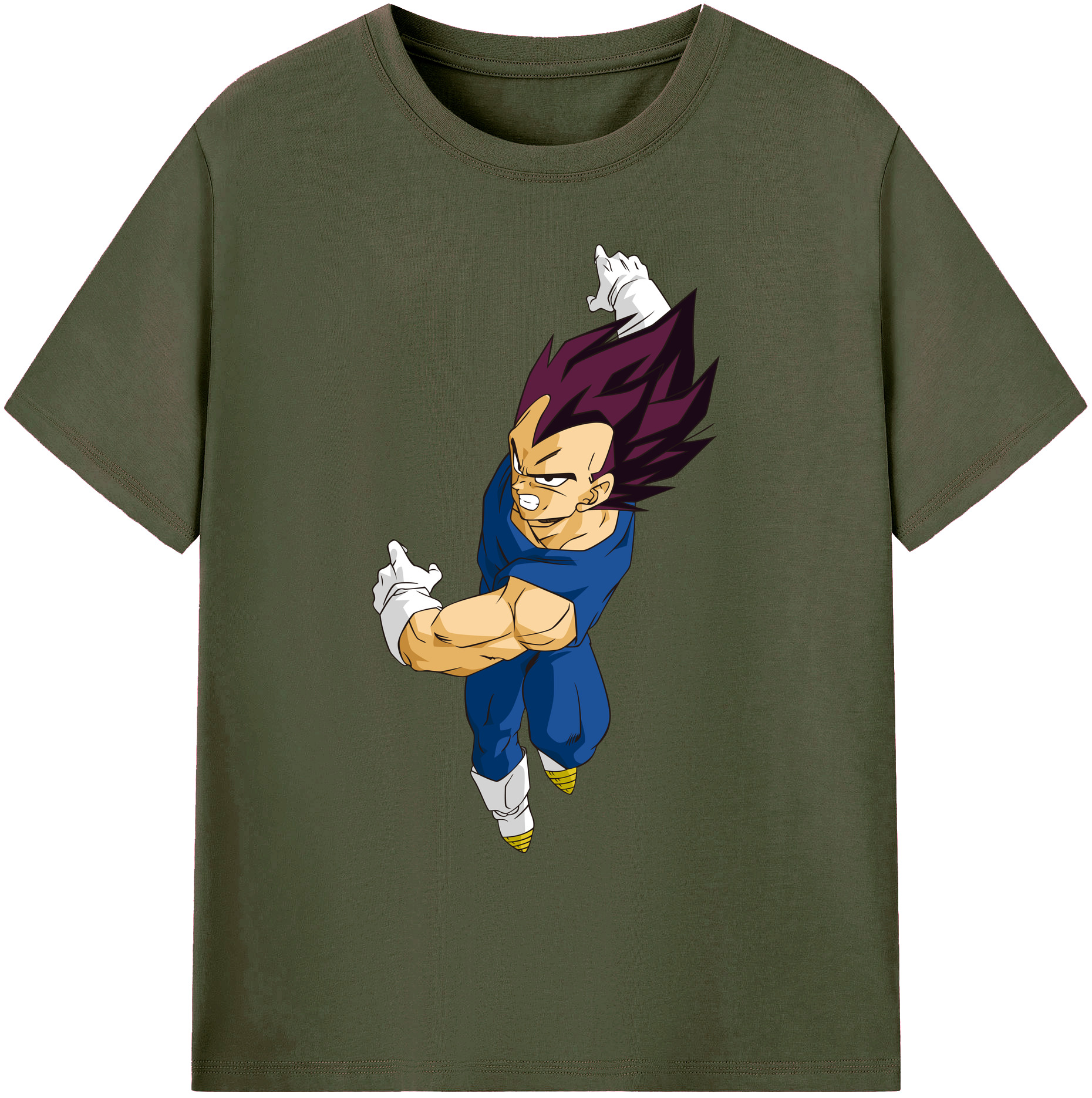 （画像用） ドラゴンボール ベジータ四世（Bejīta Yonsei）DRAGON BALL Vegeta IV 綿100％ メンズ半袖Tシャツ｜肌触りやわらか＆通気性